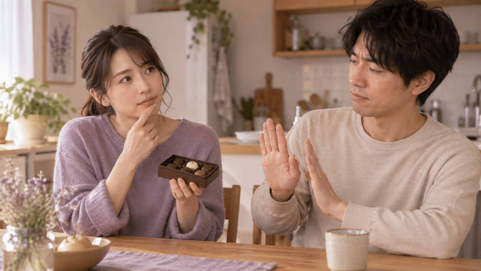 彼氏のチョコが不要という希望を考える女性